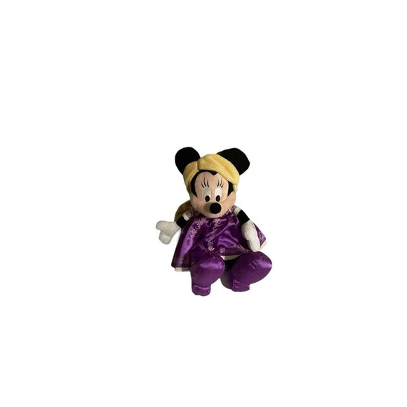 Plush Minnie Mouse Rapunzel Princess Disney Park14" w/Satin Dress Blond wig - Picture 11 of 12